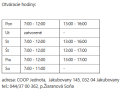 COOP JEDNOTA, predajňa Jakubovany - zmena otváracích hodín 